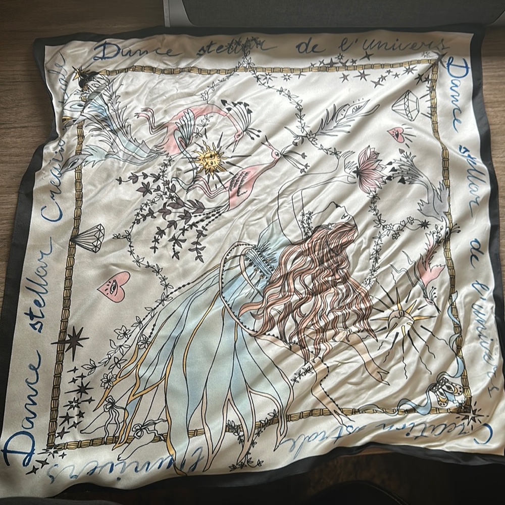 Beautiful bag scarf